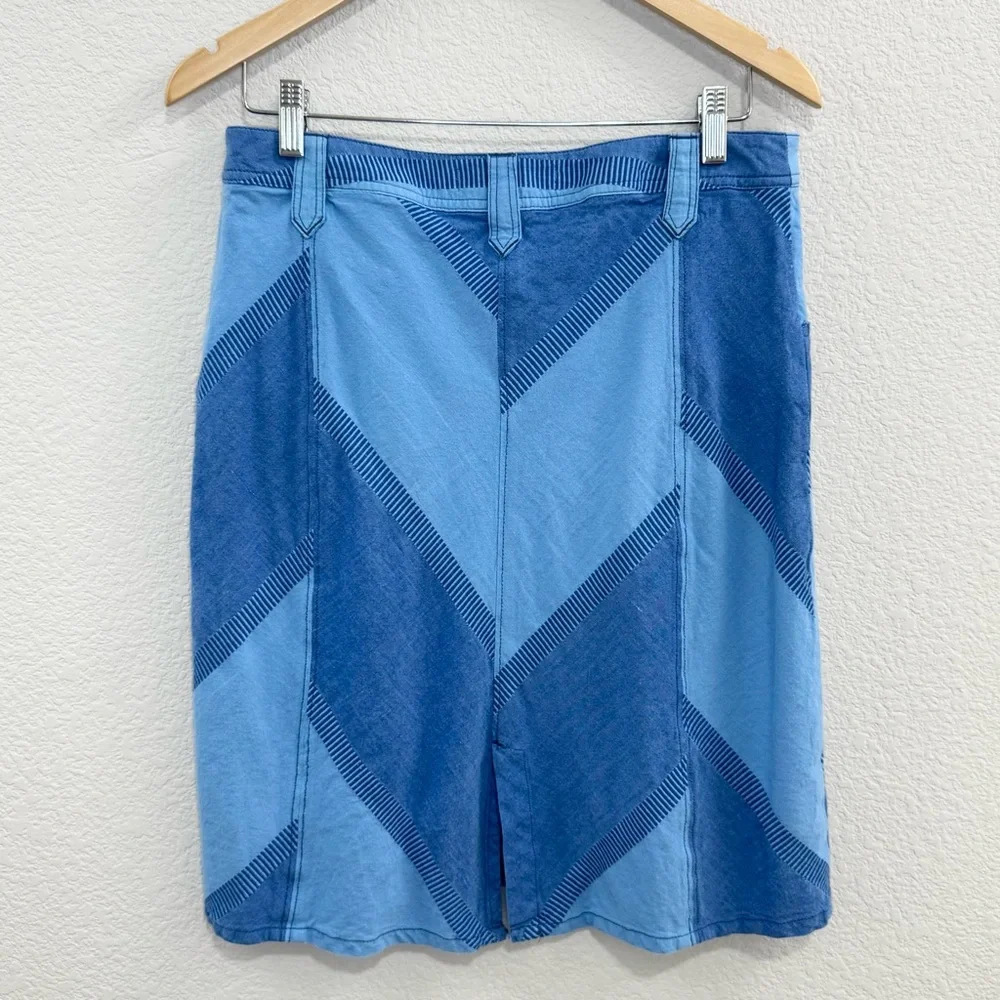 3/$20 Eddie Bauer Patchwork Denim-Tone A-Line Skirt XL